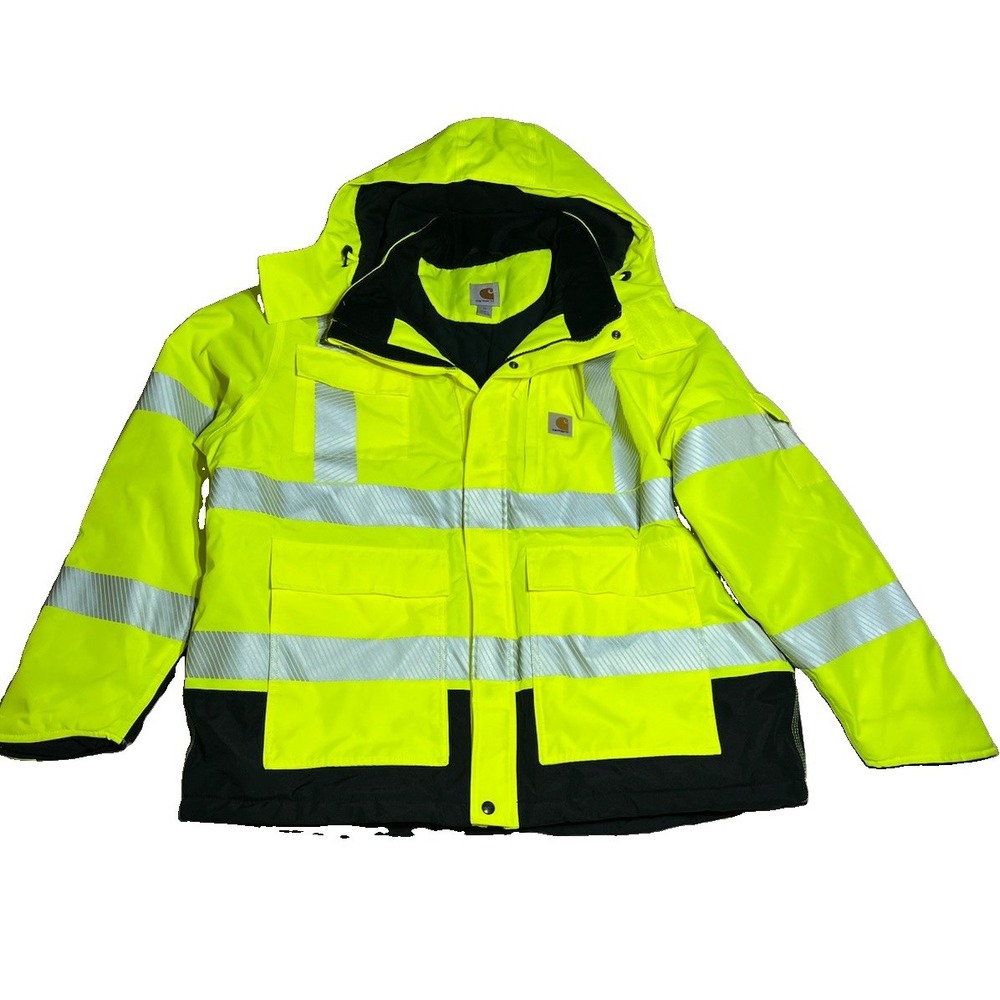Carhartt Sherwood 100787 High-Visibility Waterproof Work Jacket Mens XL Class 3